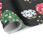 Poker Chips Pattern Cadeaupapier (Rol Hoek)