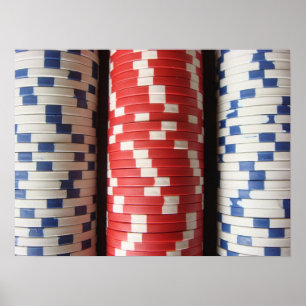 Poker chips poster