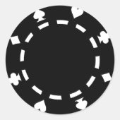 Poker chips ronde sticker (Voorkant)
