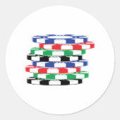 Poker chips ronde sticker (Voorkant)
