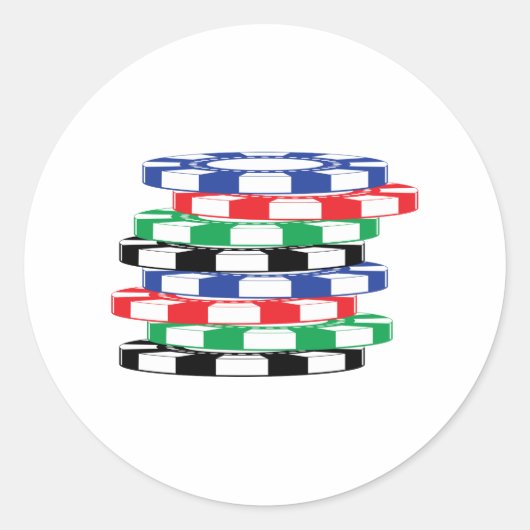 Poker chips ronde sticker (Voorkant)