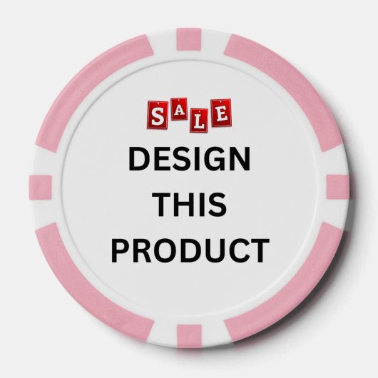 ! Poker Chips - Roze - Aangepast (Voorkant)