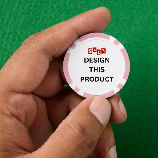 ! Poker Chips - Roze - Aangepast (Hand)