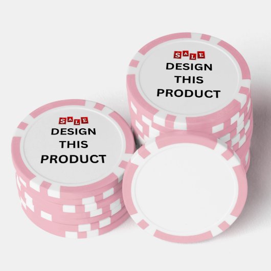 ! Poker Chips - Roze - Aangepast (Opstapeling)