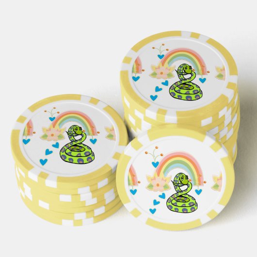 Poker Chips Snake Rainbow (Opstapeling)