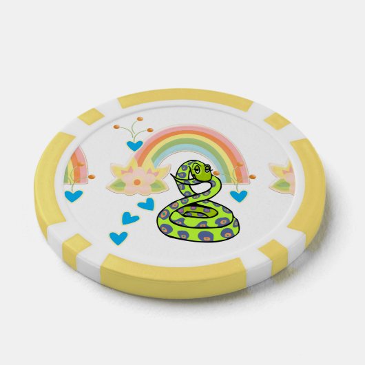 Poker Chips Snake Rainbow (Enkel)