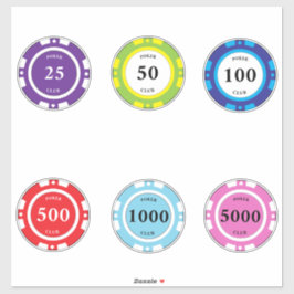 Poker chips sticker