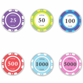 Poker chips sticker