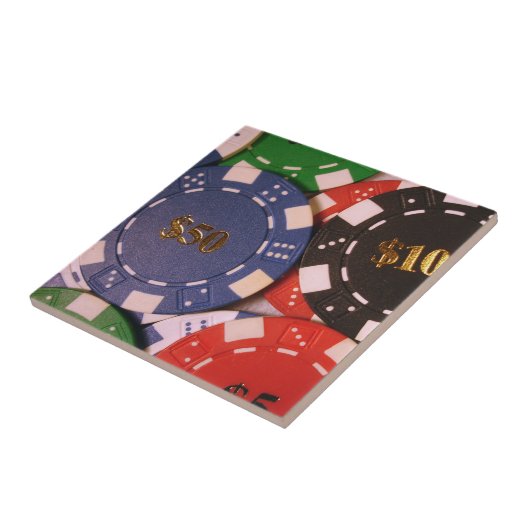 Poker Chips Tile Tegeltje (Zijkant)