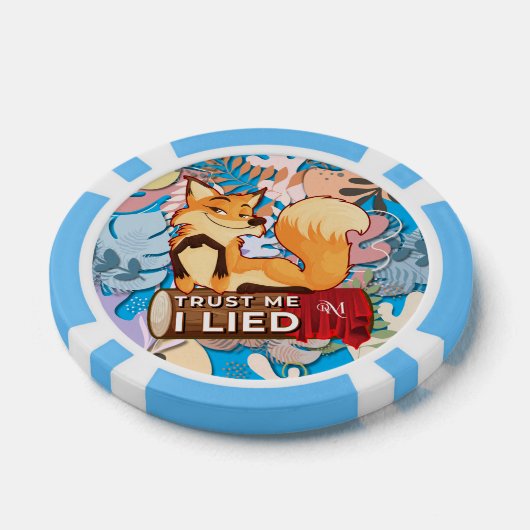 Poker Chips : Trust Me I Lied (light blue) (Enkel)