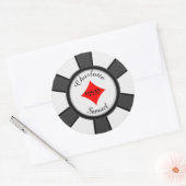 Poker chips | Vegas Wedding Classic Round Sticker (Envelop)