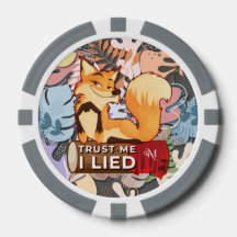 Poker Chips : Vertrouw Me, Ik Loog (grijs)