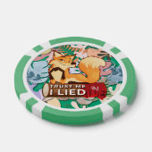 Poker Chips : Vertrouw me, ik loog (groen) (Enkel)