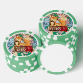 Poker Chips : Vertrouw me, ik loog (groen) (Opstapeling)