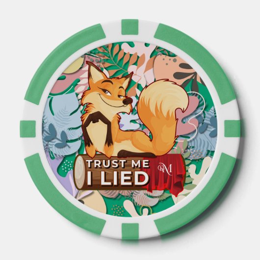Poker Chips : Vertrouw me, ik loog (groen) (Voorkant)