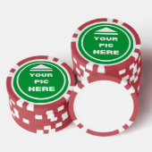 Poker Chips - Voeg je Afbeelding toe - Rood (Opstapeling)