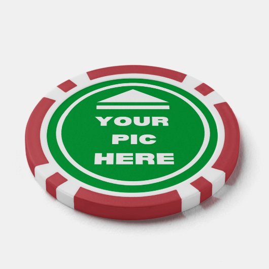 Poker Chips - Voeg je Afbeelding toe - Rood (Enkel)