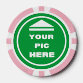 Poker Chips - Voeg je Afbeelding toe - Roze (Voorkant)