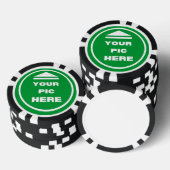 Poker Chips - Voeg je Afbeelding toe - Zwart (Opstapeling)