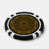 Poker Chips, zwart en goud ontwerp Pokerchips (Enkel)