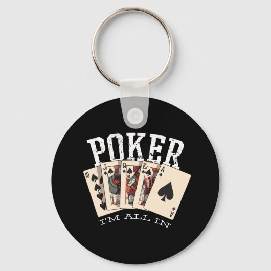 Poker citaat voor gokker sleutelhanger (Voorkant)