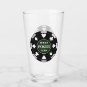 Poker Club Black Poker Chip w Plays Glas (Achterkant)