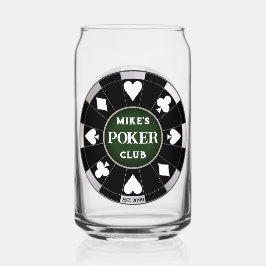 Poker Club Chip Bier Kan Glas Drinkware