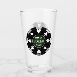 Poker Club Chip Bier Soda Glas Drinkware