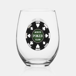 Poker Club Chip Bier Stemless Wijnglas Drinkware Zonder Voet