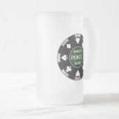 Poker Club Chip Frosted Beer Mok Glas Drinkware (Voorkant rechts)