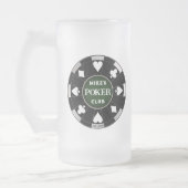 Poker Club Chip Frosted Beer Mok Glas Drinkware (Links)