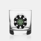 Poker Club Chip Whiskey Rocks Glas Drinkware (Voorkant)