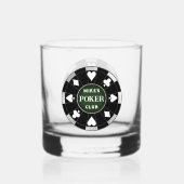 Poker Club Chip Whiskey Rocks Glas Drinkware (Achterkant)