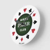 Poker Club Zwart Poker Chip Ronde Klok (Hoek)