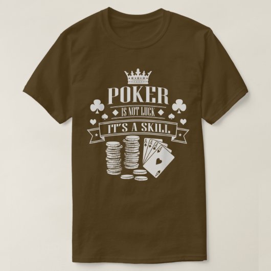 Poker Cool Gambling Casino Kaart Game Blackjack T-shirt (Design voorkant)