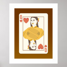 Poker Court Kaart, Queen of Hearts, Thaise stijl