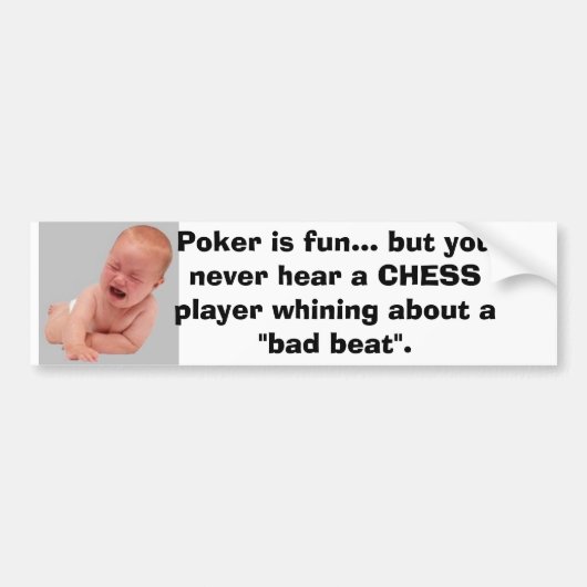Poker CryBaby's Bumpersticker (Voorkant)