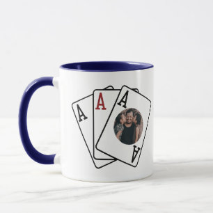 Poker Dad Drie Azen Foto Lijst Mok Gift