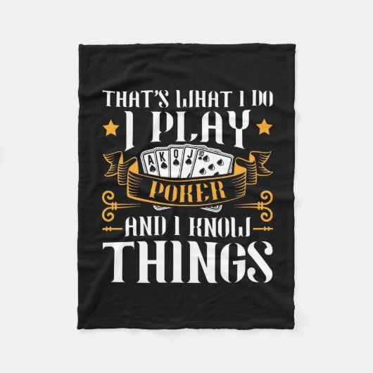Poker dat is wat ik speel fleece deken (Voorkant)