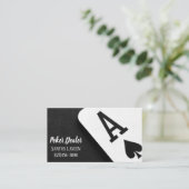 Poker Dealer Casino Visitekaartje (Staand voorkant)