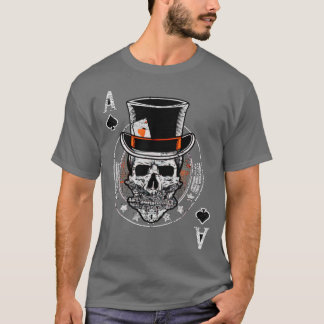 poker Design Ace of Spades Chip Skull Edit T-shirt