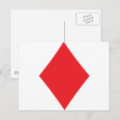 Poker Diamond Card-spelset Briefkaart (Voorkant / Achterkant)