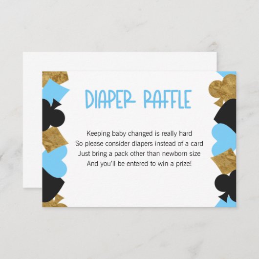 Poker Diaper Raffle Kaart (Voorkant / Achterkant)