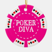POKER DIVA POKER CHIP ORNAMENT (Voorkant)