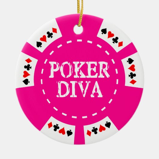 POKER DIVA POKER CHIP ORNAMENT (Voorkant)