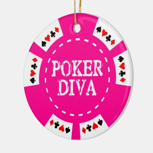 POKER DIVA POKER CHIP ORNAMENT (Links)