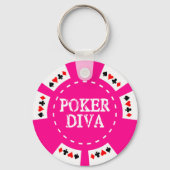 POKER DIVA POKER CHIP SLEUTELHANGER (Voorkant)