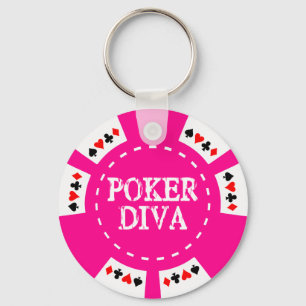 POKER DIVA POKER CHIP SLEUTELHANGER