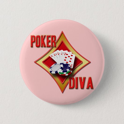 POKER DIVA RONDE BUTTON 5,7 CM (Voorkant)