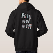 Poker, doe me in Logo, Mannen zwarte hoodie (Achterkant)